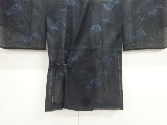  紗 光悦垣に笹模様織出し道中着